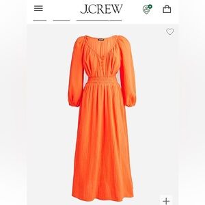 J Crew NWT V-neck midi dress in soft gauze